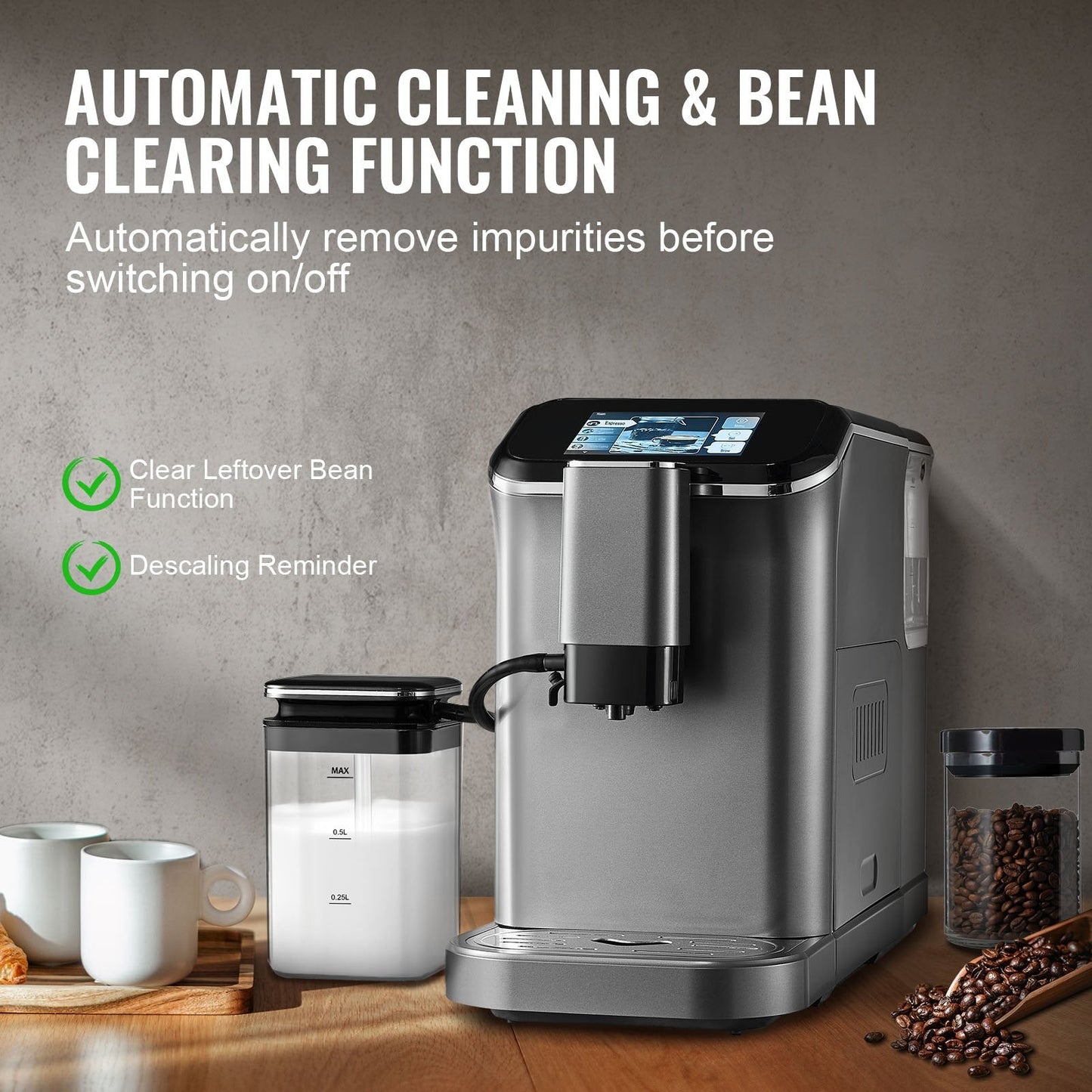 Fully Automatic Espresso Machine 20 Bar With Auto Milk Frother