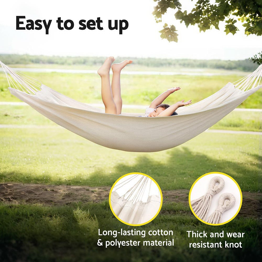 Gardeon Hammock Bed - Cream
