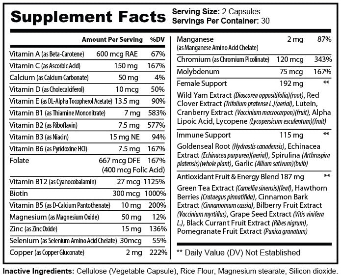 Pure Multi-Vitamins Women – Complete Daily Nutritional Support