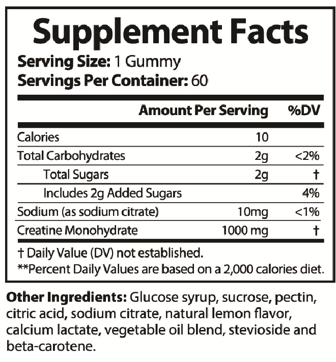 Pure Creatine Gummies – Convenient Muscle & Focus Fuel