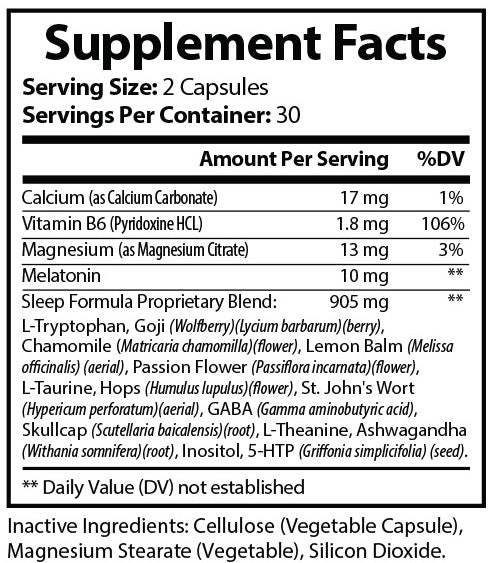 Pure Sleep All-Natural Sleep Support Supplement