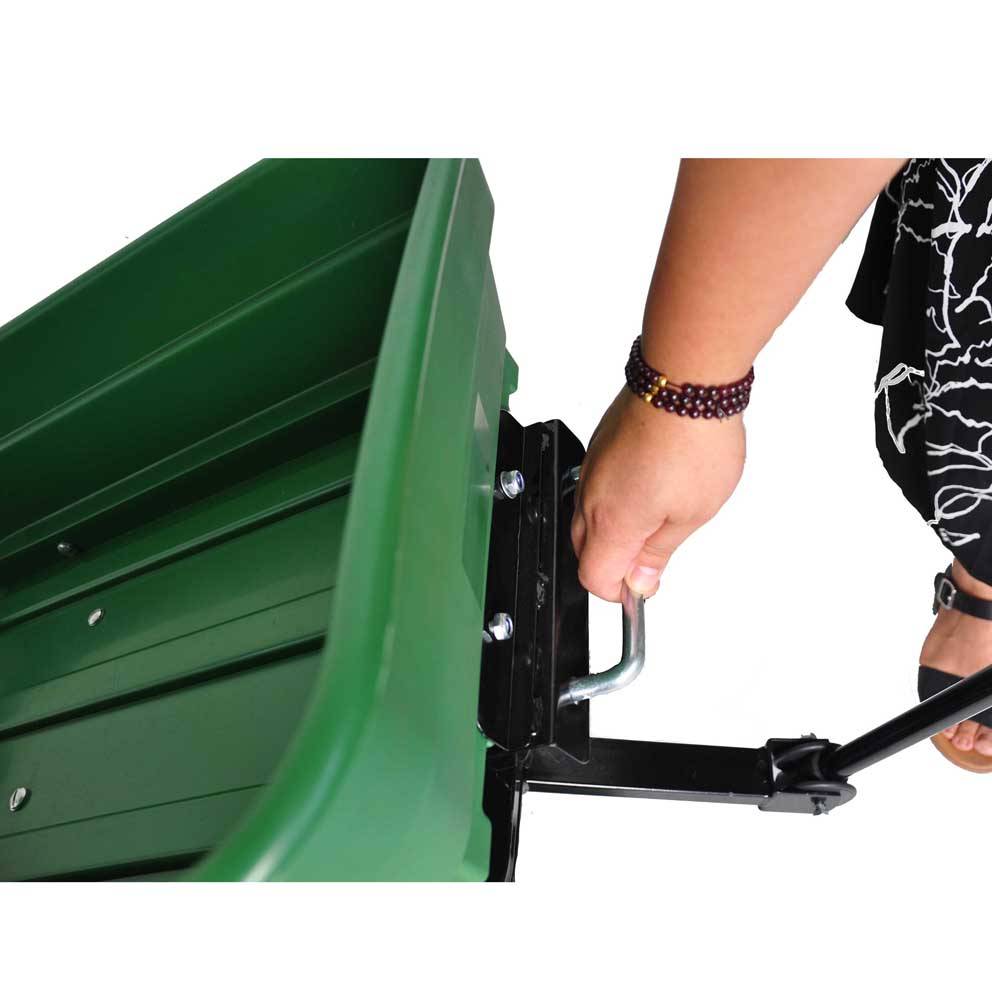 Folding Garden Dump Cart with Steel Frame and 10-Inch Tires