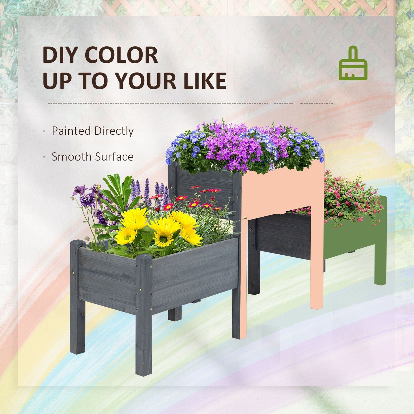 3 Tier Raised Garden Bed Freestanding Planter Box for Vegetables