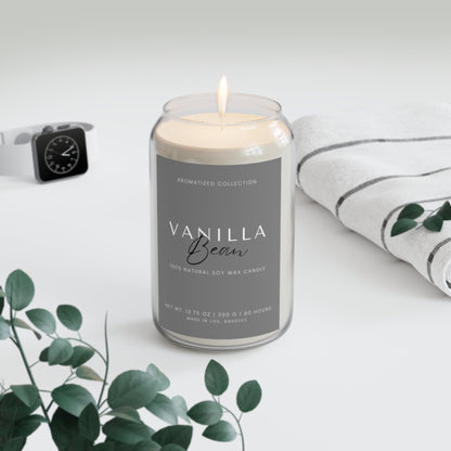 Vanilla Bean Scented Soy Candle, 70 Hours Burn Time