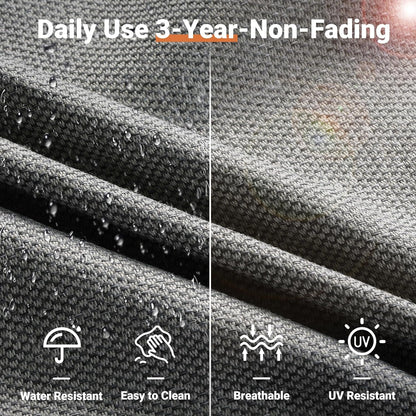 5 Piece Outdoor Patio Set with Swivel Rocking Chairs