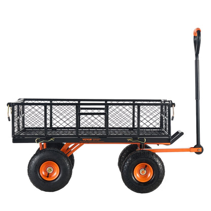 VEVOR Metal Garden Dump Cart with Easy Assembly Frame