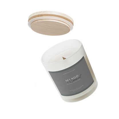 Mango Coconut Scented Soy Candle with Wooden Wick