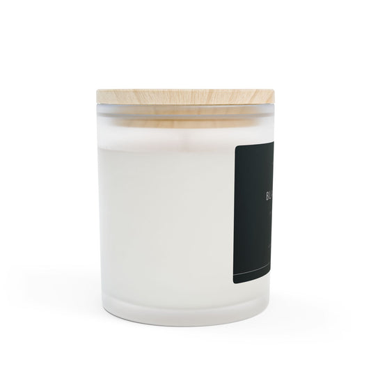 Blackberry Vanilla Frosted Glass Candle, 50 Hour Burn