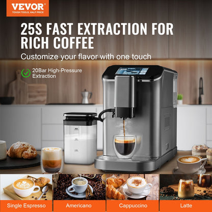 Fully Automatic Espresso Machine 20 Bar With Auto Milk Frother