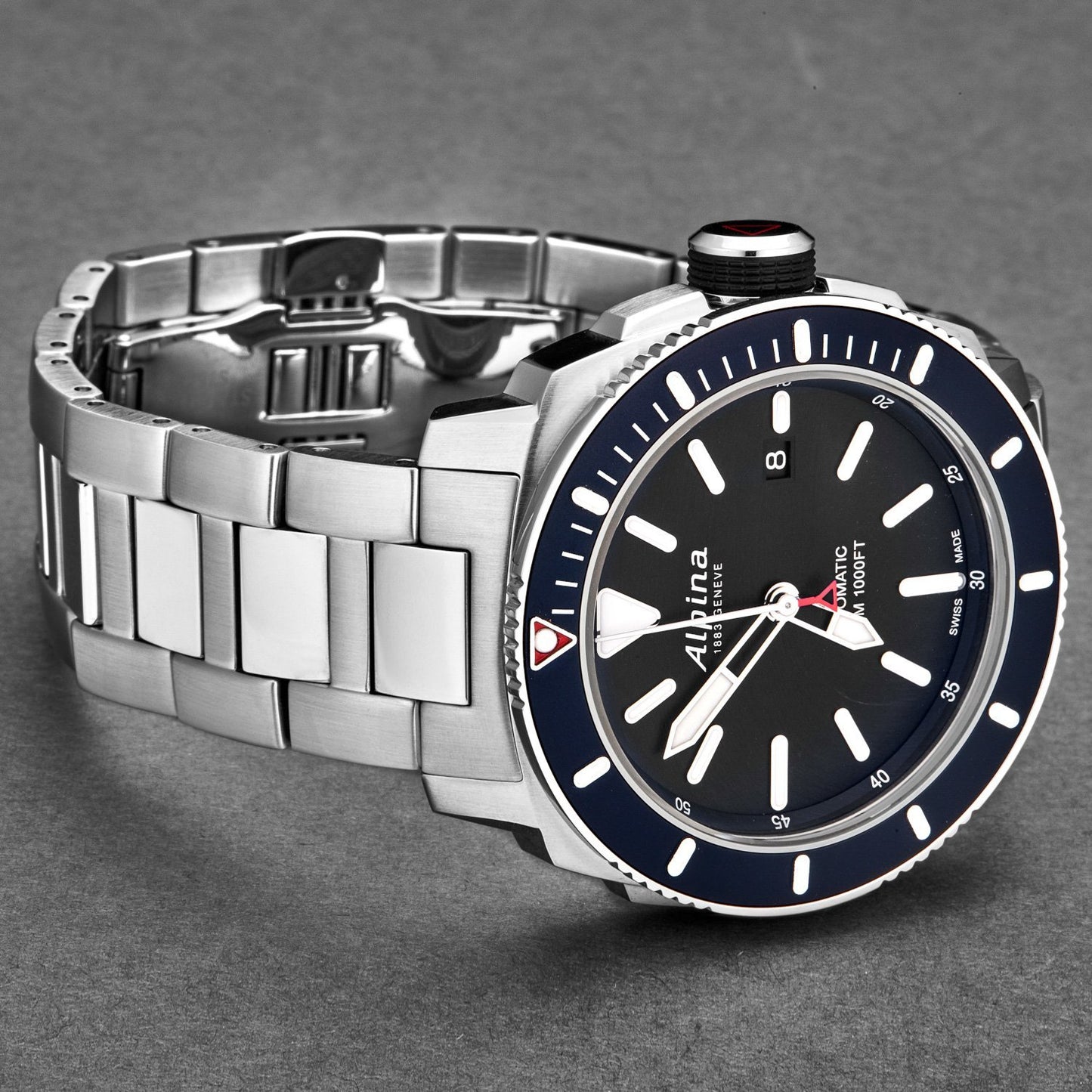 Alpina Men's AL-525LBN4V6B Seastrong Diver Black Dial Watch