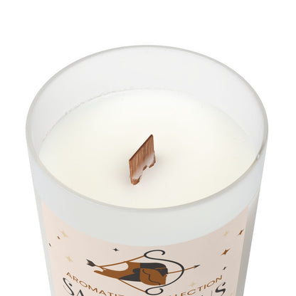 Sagittarius Vanilla Scented Candle, 11oz Frosted Glass