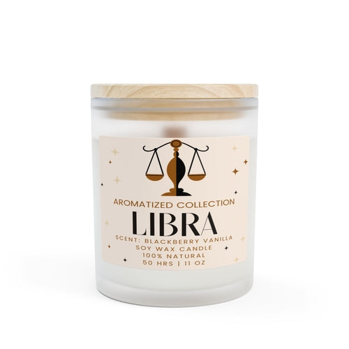 Libra Blackberry Vanilla Aromatherapy Candle, Natural Soy Wax