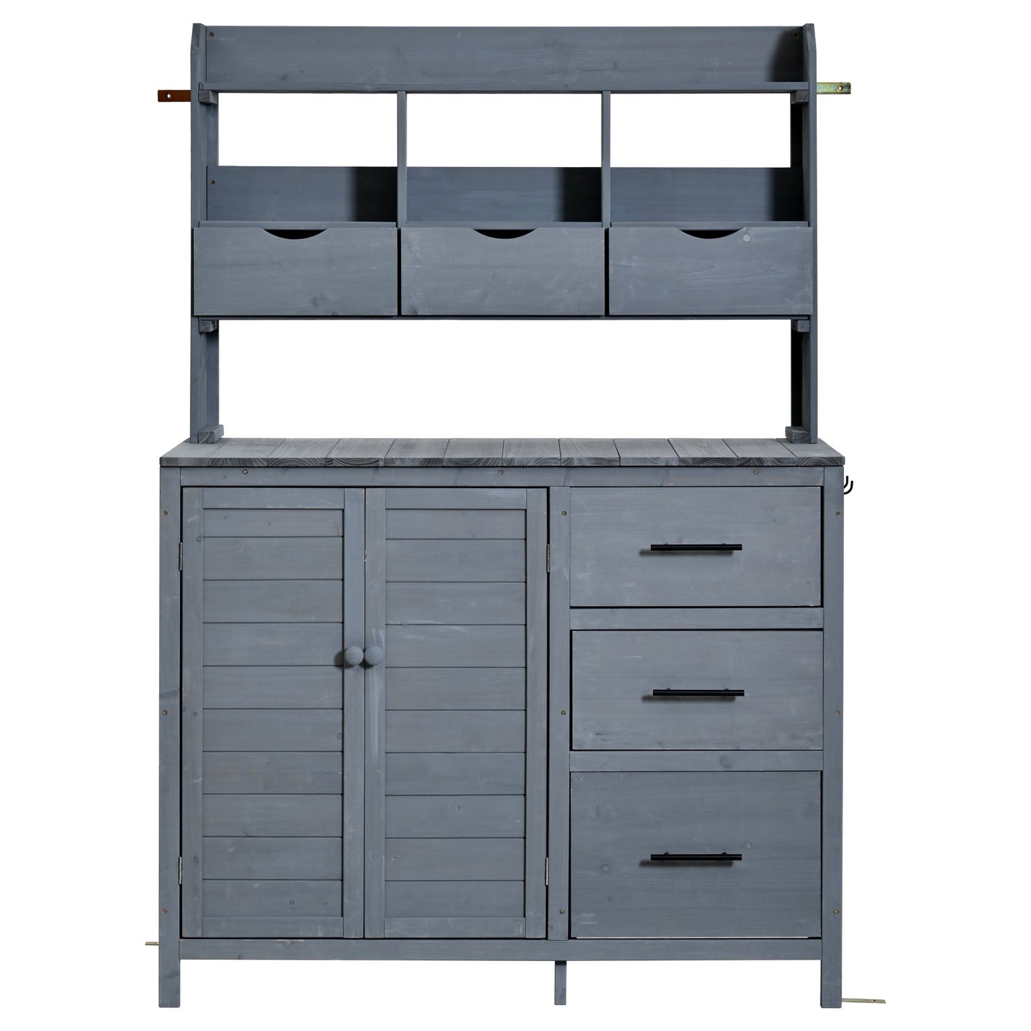 Farmhouse Patio Potting Bench, 44.6''x19.5'' Large Freestanding Garden