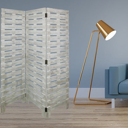 1 x 63 x 72 White Wood Garden Screen