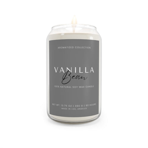 Vanilla Bean Scented Soy Candle, 70 Hours Burn Time