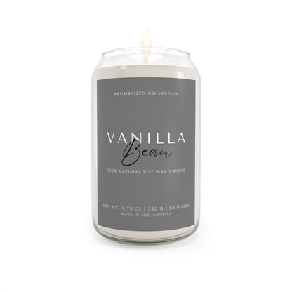 Vanilla Bean Scented Soy Candle, 70 Hours Burn Time