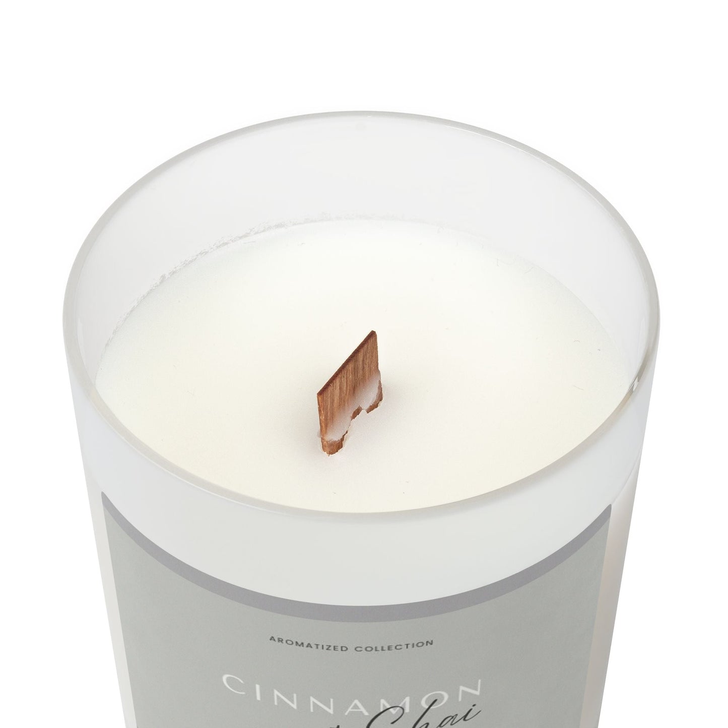 Cinnamon & Chai Soy Wax Candle in Frosted Glass