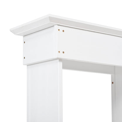 65.7'' H Tall Fir Wood Garden Potting Bench Table with Hutch
