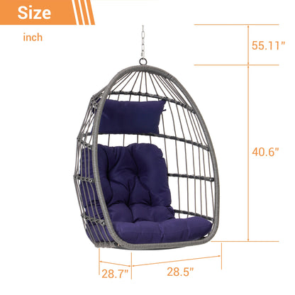 Outdoor Rattan Egg Swing Chair – Cozy Hanging Patio Seat