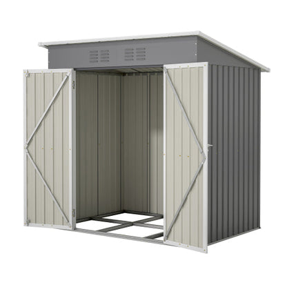 6'x4' Outdoor Metal Storage Shed with Lockable Door