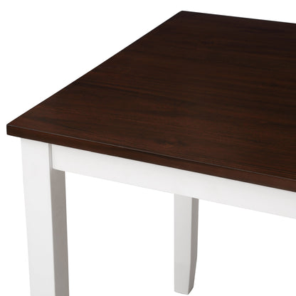 5-Piece Solid Wood Dining Table Set with Comfortable Chairs