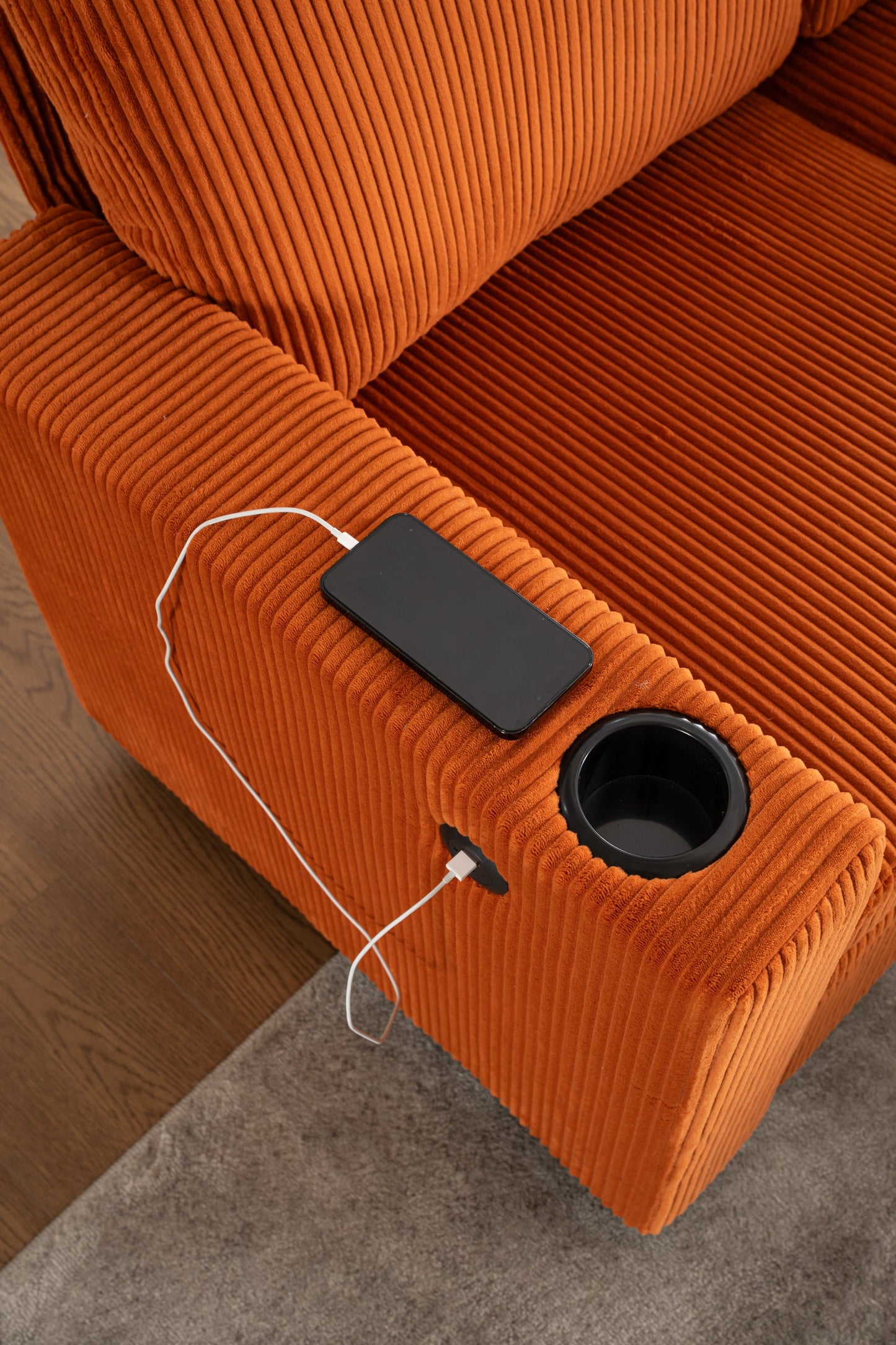 Sectional Sleeper Sofa with Pull Out Bed and USB Charging Ports