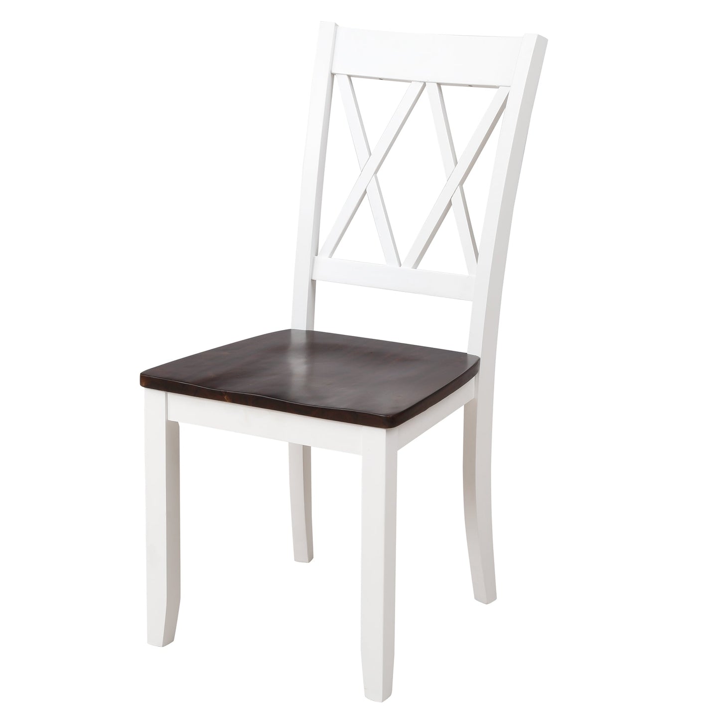 5-Piece Solid Wood Dining Table Set with Comfortable Chairs