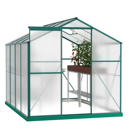 Polycarbonate Greenhouse 6x8 Ft Heavy Duty Walk-in Plant Garden