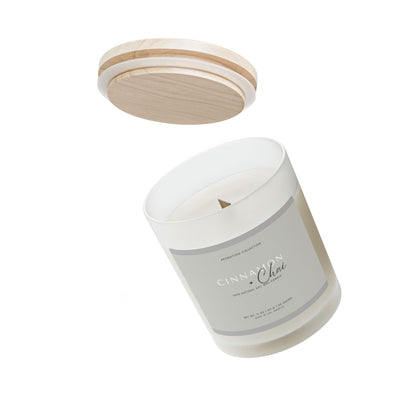 Cinnamon & Chai Soy Wax Candle in Frosted Glass
