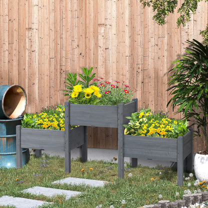 3 Tier Raised Garden Bed Freestanding Planter Box for Vegetables