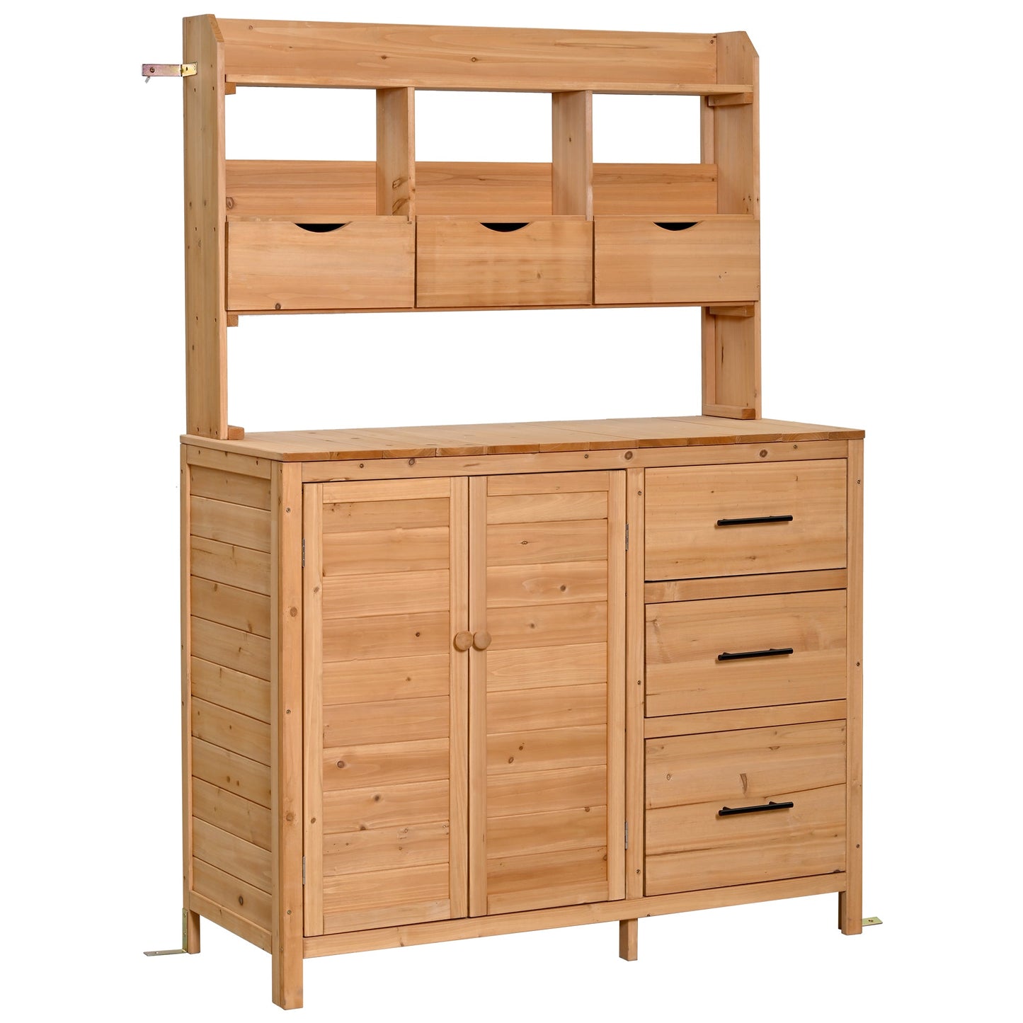 Farmhouse Patio Potting Bench, 44.6''x19.5'' Large Freestanding Garden