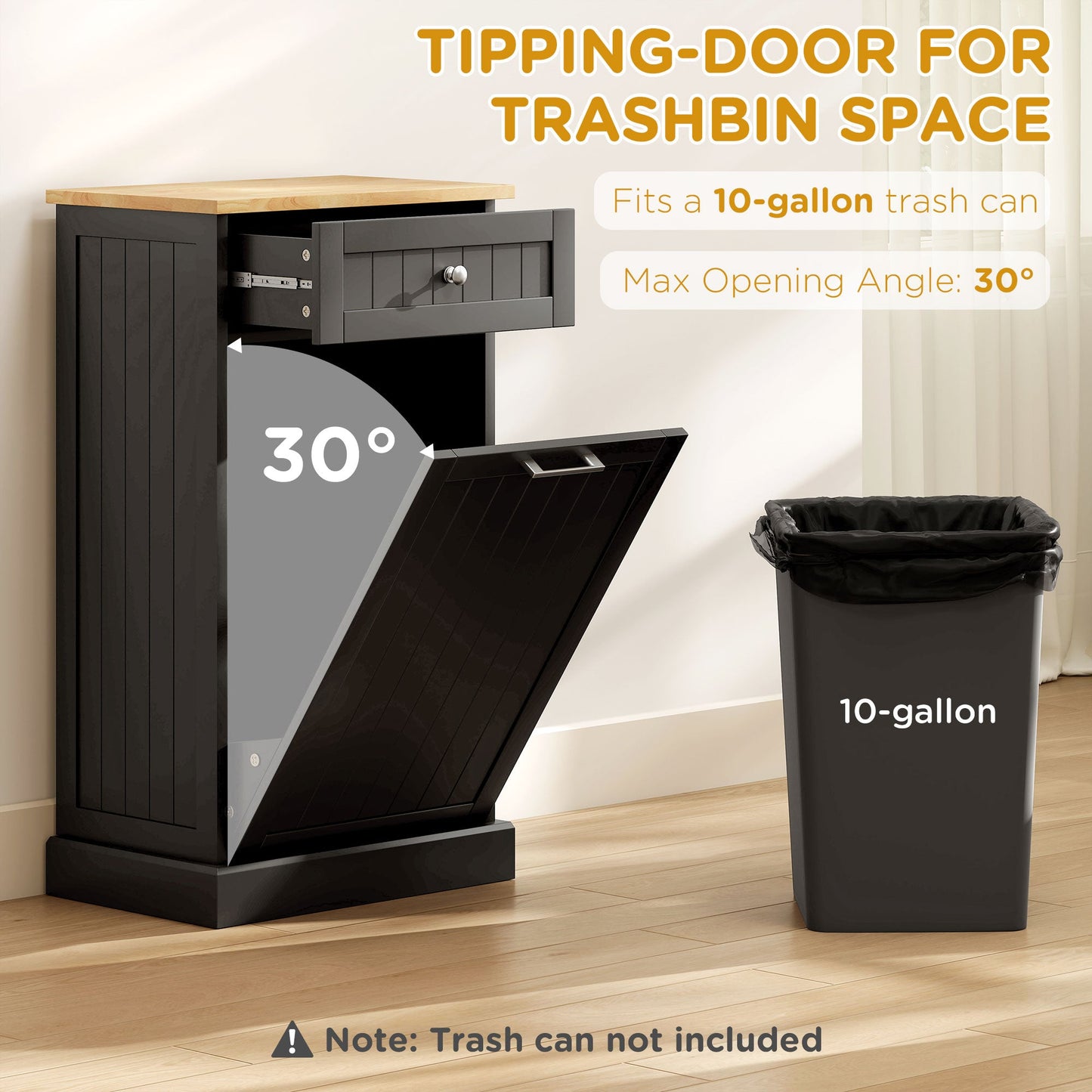 Kitchen Tilt Out Trash Bin Cabinet Free Standing Recycling Cabinet