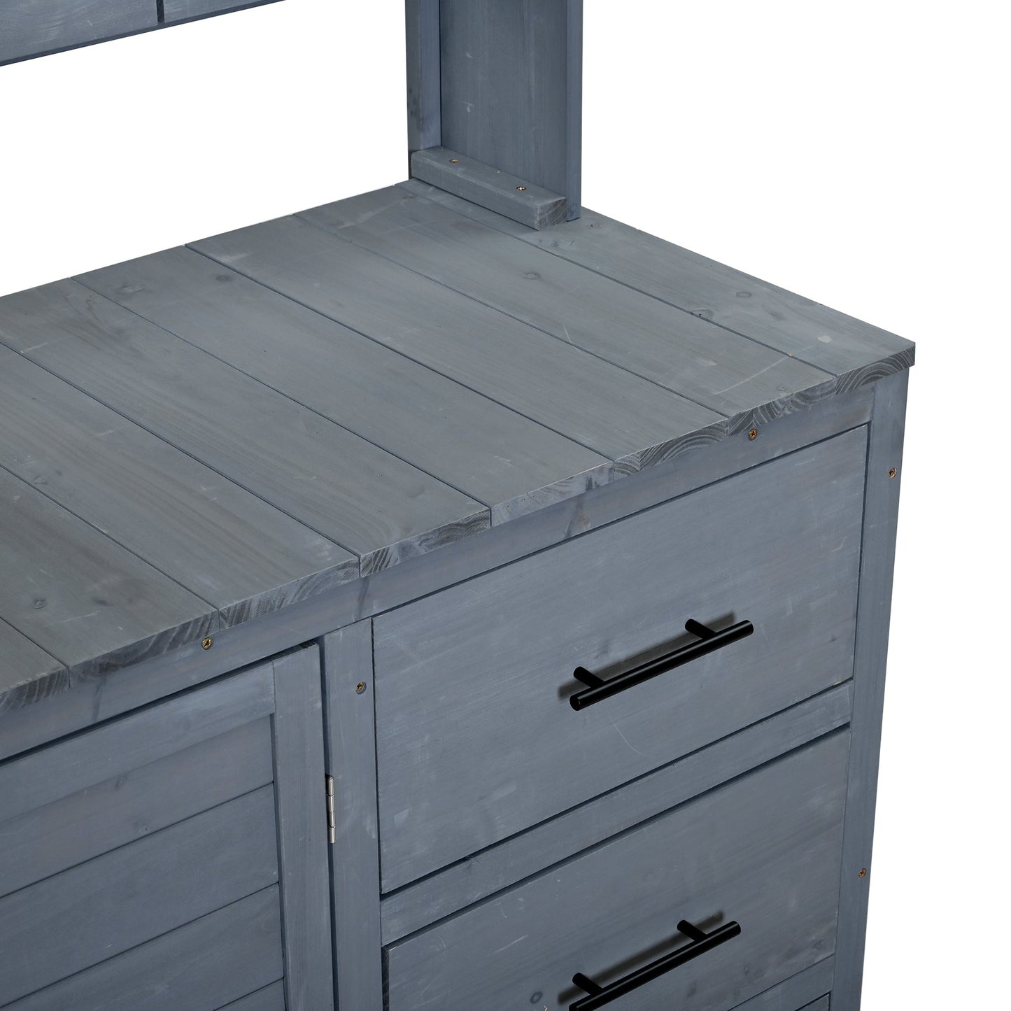Farmhouse Patio Potting Bench, 44.6''x19.5'' Large Freestanding Garden