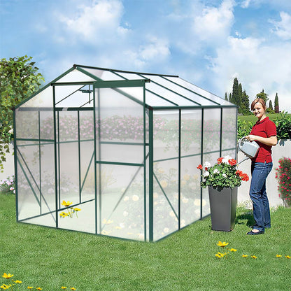 Polycarbonate Greenhouse 6x8 Ft Heavy Duty Walk-in Plant Garden