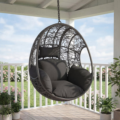 Outdoor Wicker Swing Egg Chair Grey - Seat Only