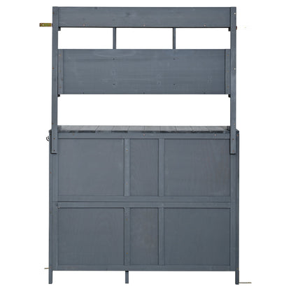 Farmhouse Patio Potting Bench, 44.6''x19.5'' Large Freestanding Garden
