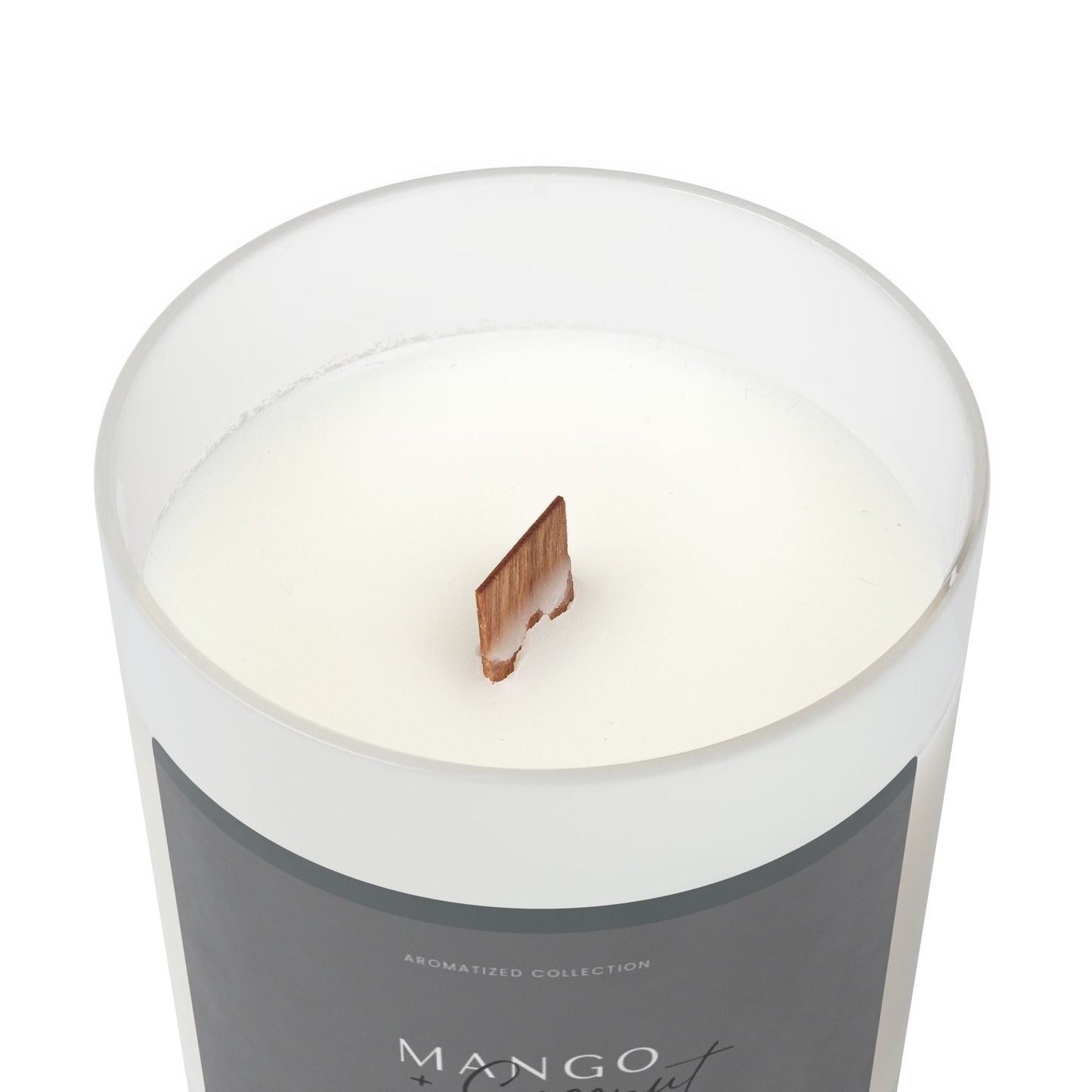 Mango Coconut Scented Soy Candle with Wooden Wick