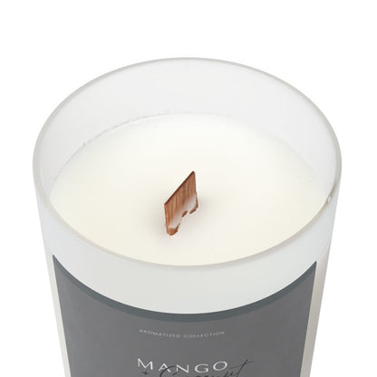 Mango Coconut Scented Soy Candle with Wooden Wick