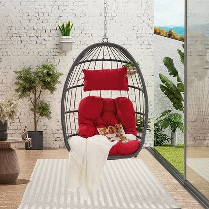 Outdoor Rattan Egg Swing Chair – Cozy Hanging Patio Seat