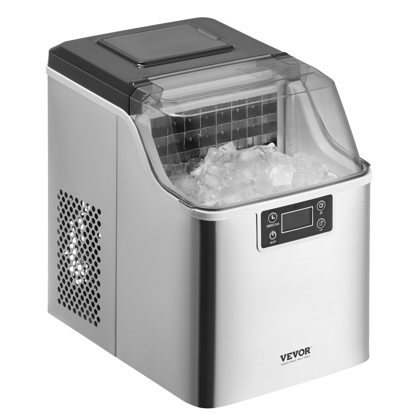 Portable Countertop Ice Maker 45Lbs/24H Self-Cleaning With Scoop