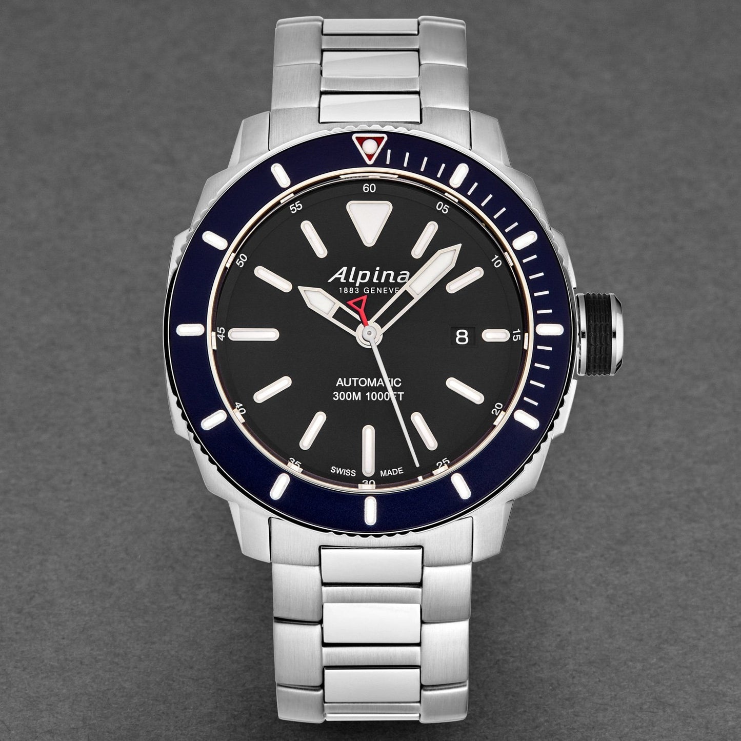 Alpina Men's AL-525LBN4V6B Seastrong Diver Black Dial Watch