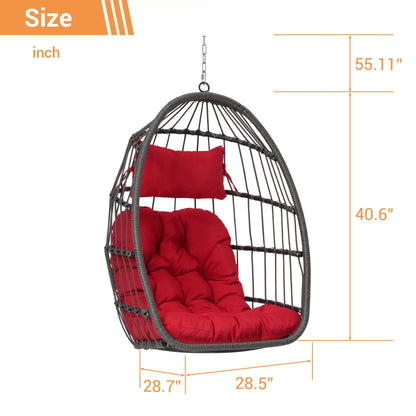 Outdoor Rattan Egg Swing Chair – Cozy Hanging Patio Seat