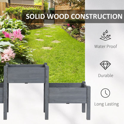3 Tier Raised Garden Bed Freestanding Planter Box for Vegetables