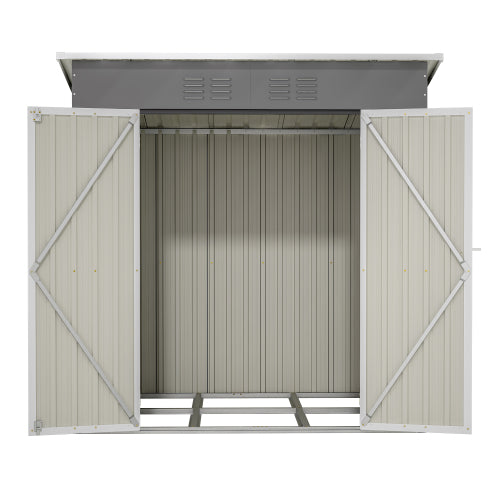6'x4' Outdoor Metal Storage Shed with Lockable Door