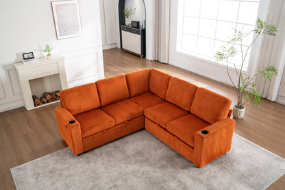 Sectional Sleeper Sofa with Pull Out Bed and USB Charging Ports