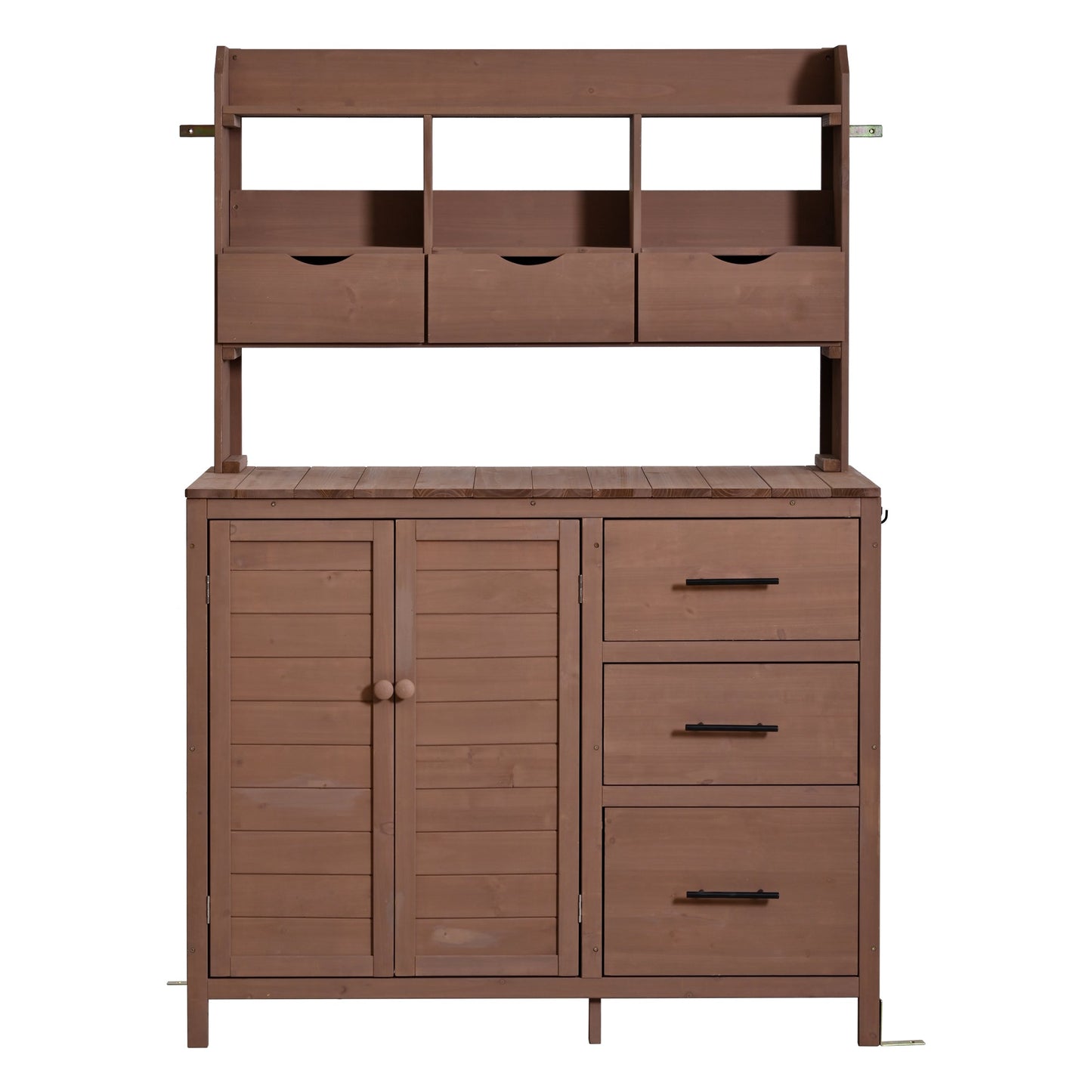 Farmhouse Patio Potting Bench, 44.6''x19.5'' Large Freestanding Garden