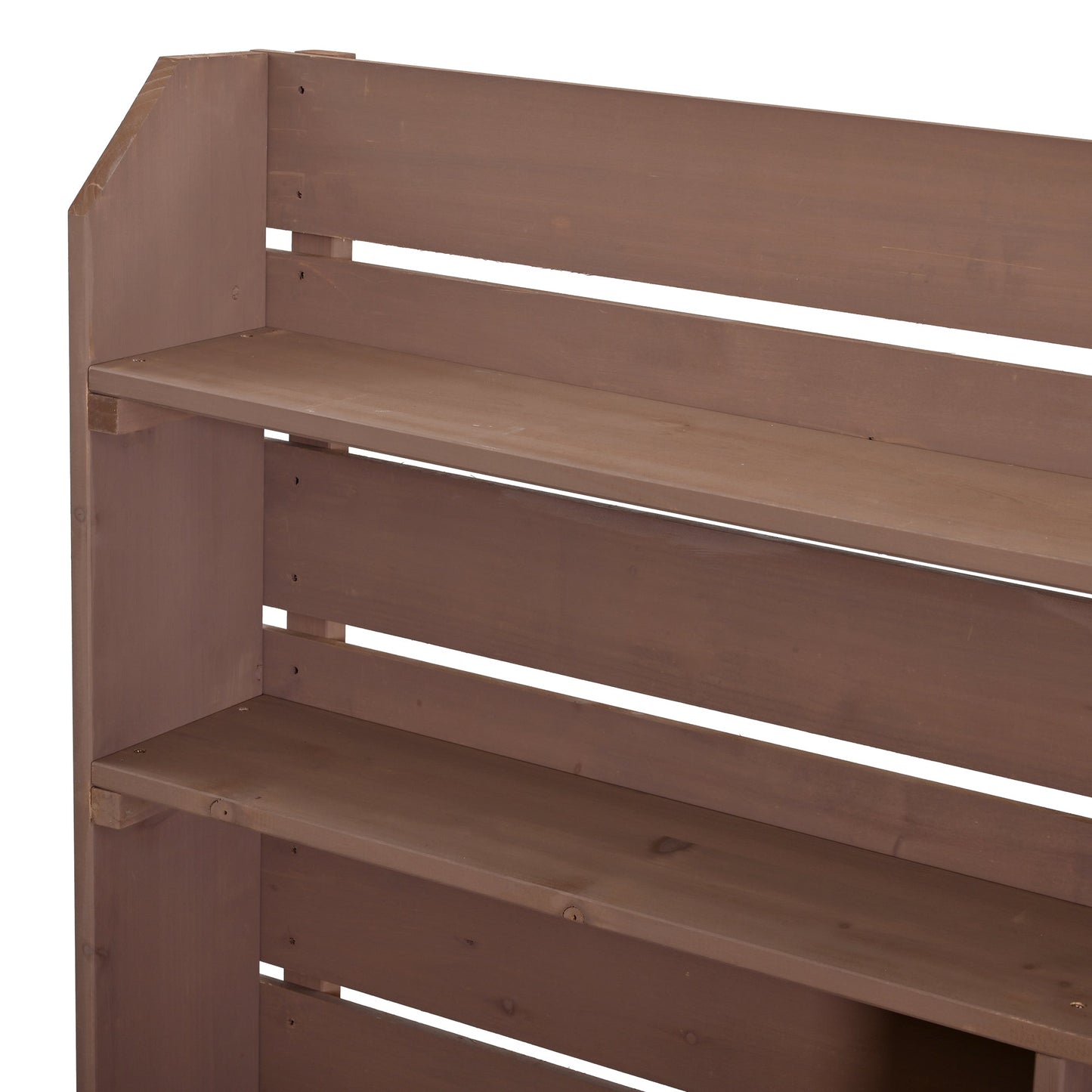 65''H Large Garden Potting Bench with Lockable Wheels and Storage