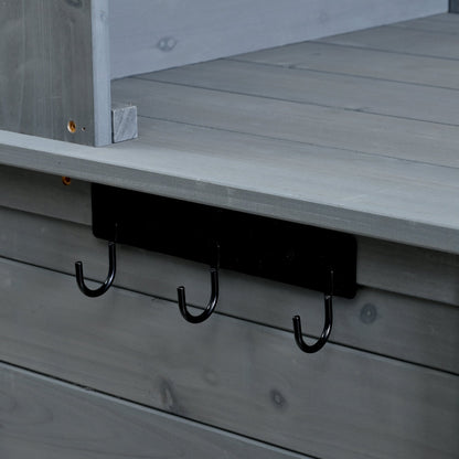 65''H Large Garden Potting Bench with Lockable Wheels and Storage