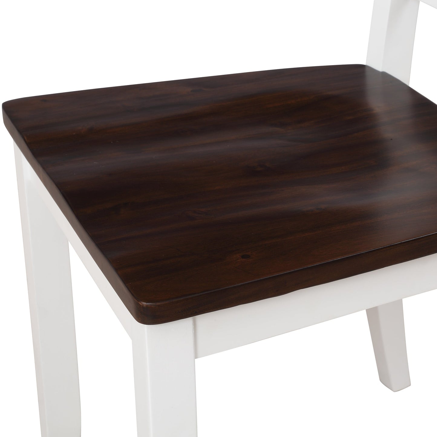 5-Piece Solid Wood Dining Table Set with Comfortable Chairs