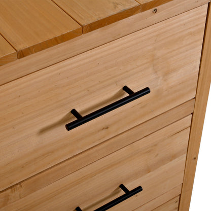 Farmhouse Patio Potting Bench, 44.6''x19.5'' Large Freestanding Garden